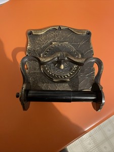 Vintage MCM Toilet Paper Holder Wall Mount Brass Tone Amerock