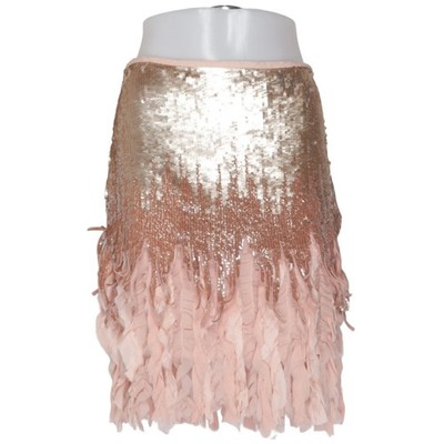 Zara Woman, Rock, Größe: XS, Gold/Pink, Polyester, Sonstiges, Damen #rW9