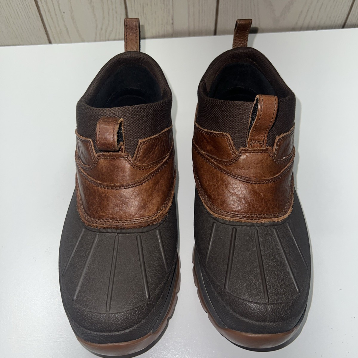 LL Bean Storm Chaser Tek 2.5 Mens 13 Brown Slip On Rubber Low Duck Boots 507173‎ LL Bean Mens Storm Chaser Tek2.5 Brown | Mercari main image 3