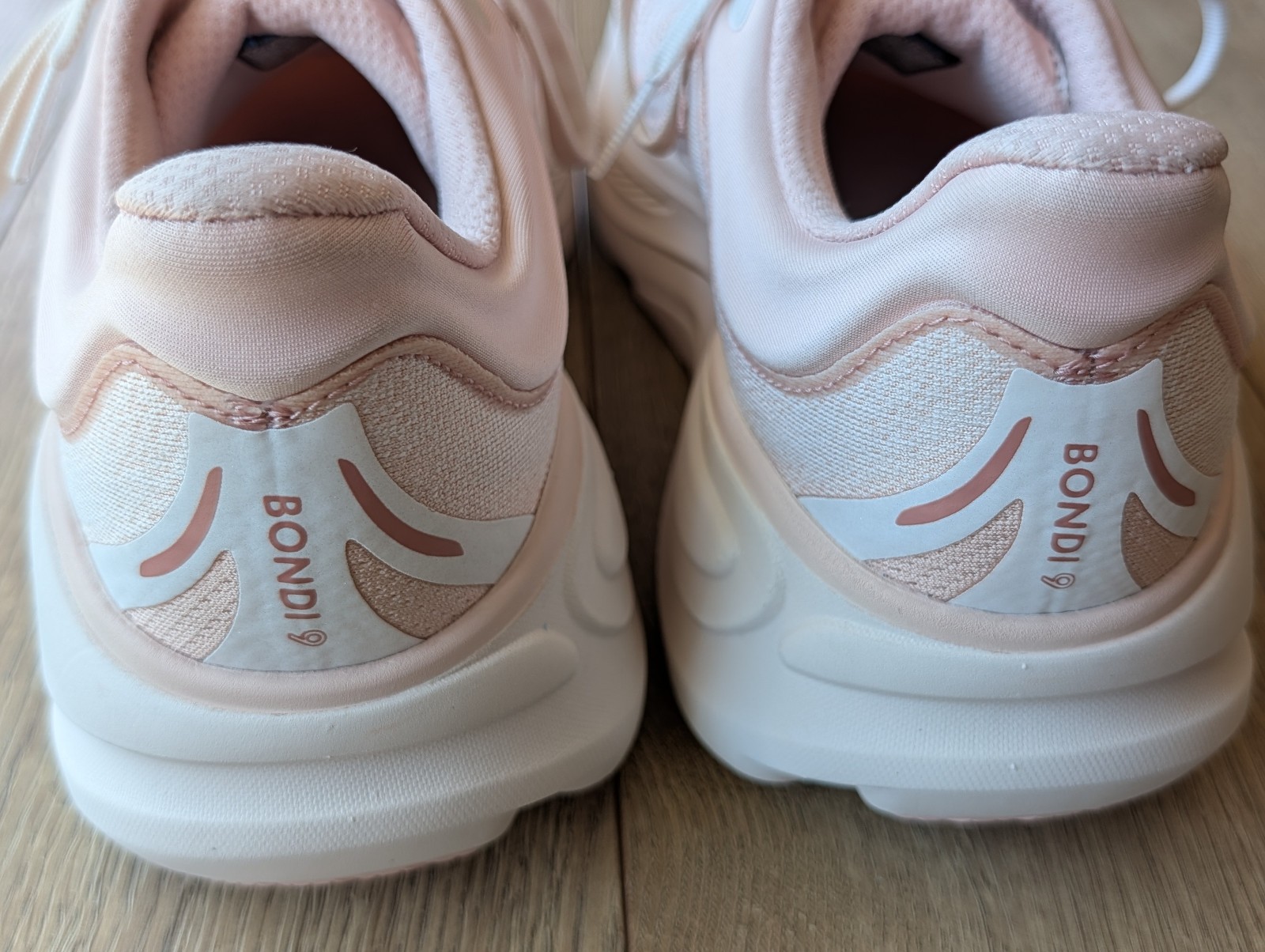 Women's 2025 HOKA Bondi 9 Rose Latte/Rose Cream Cushioned Running Shoes US 9 thumbnail 11