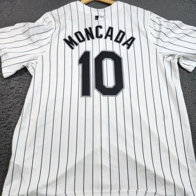 MONCADA 10 直筆サイン入りユニフォーム Chicago White Sox Jersey Mens XL White MLB Baseball Nike Moncada