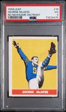 1948 Leaf #19 George McAfee RC PSA 3 Chicago Bears HOF Duke University