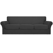 Easy-Going Oversized Stretch Sofa Cover for Dogs - 4 Pieces, Washable, Soft Couc