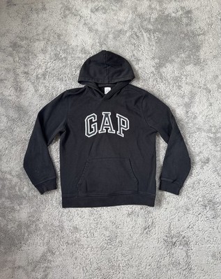 GAP Hoodie Schwarz Logo Pullover Kapuzenpullover Streetwear