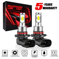 9145 9140 H10 LED Fog Driving Light Bulbs Super White 80000LM 6500K 100W Pair