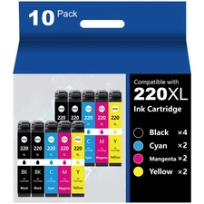 10Pack T220XL 220XL Ink Cartridges For Epson WorkForce WF-2750 WF-2760 WF-2650