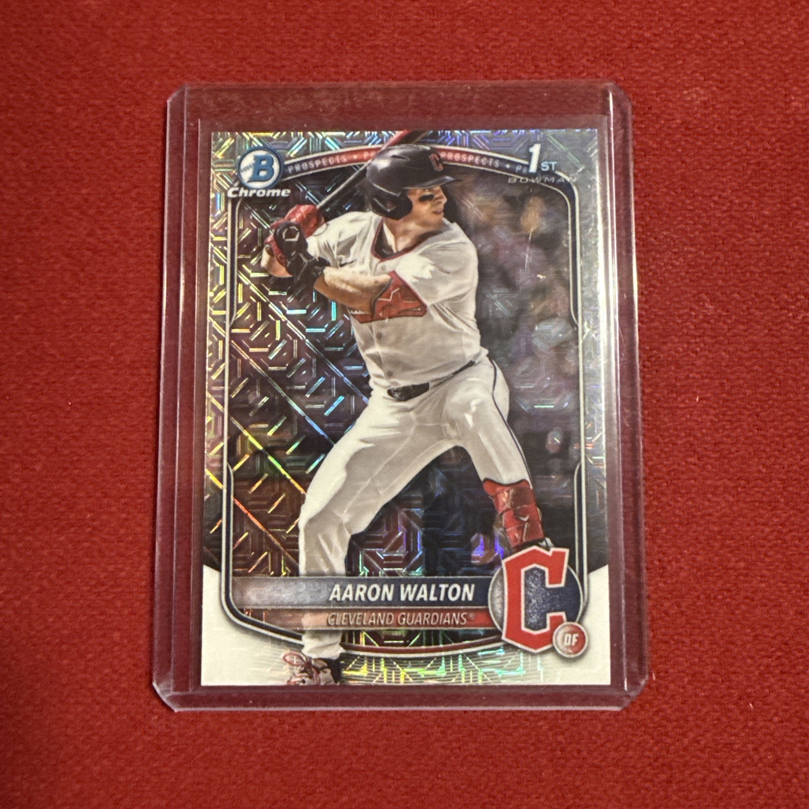2025 Bowman Chrome Draft Aaron Walton #BDC-134 1st Bowman Mojo Refractor