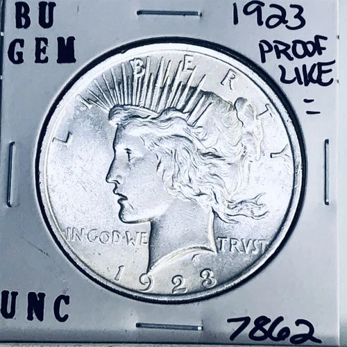 1923 P BU GEM PEACE SILVER DOLLAR UNC MS+++ U.S. MINT RARE COIN 7862