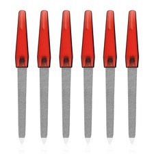 6-Pack Small Nail File, Pointed Stainless Steel Metal Fingers File, Diamond N...