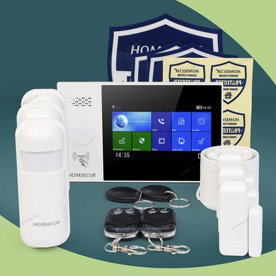 HOMSECUR Wireless WIFI 4G GSM LCD Home Security Alarm System