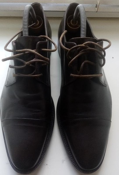 Men Boggi Milano Heels Black Leather 42.5
