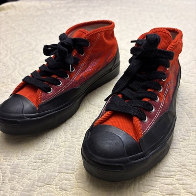 Converse Jack Purcell Mid x ASAP Nast Red Glitter Flames 2019 Men s 8.5 Wmn 10