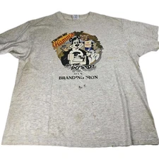 Vintage Hamm's Beer Shirt Mens XL Gray Branding Iron Cartoon Bar Tee USA 90s