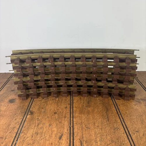 Lot of Lionel G Scale Large Scale Brown Brass Curved Track 6 Pieces Bundle
