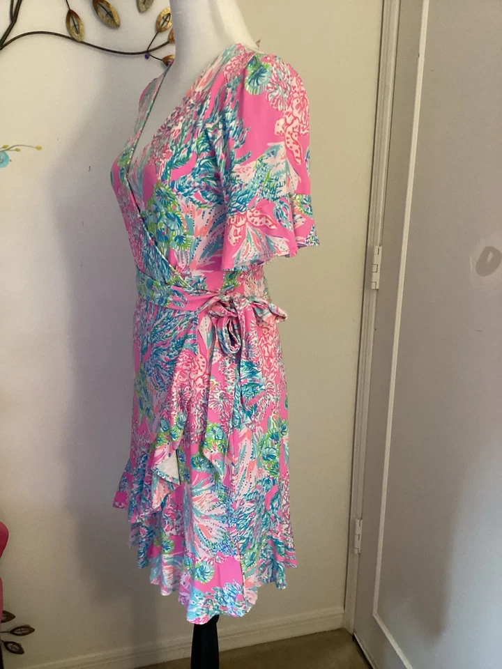 Lilly Pulitzer Isella Wrap Dress, Size XS, Preowned  - Image 2 of 4
