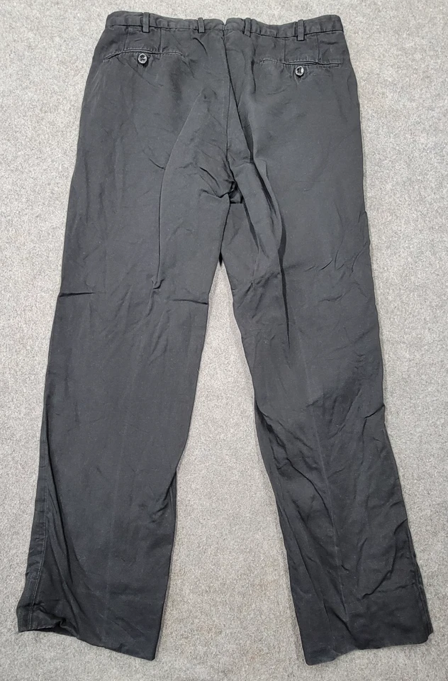 Incotex Mens Faded Black Chinolino Pants Size 34 (32 Actual) - Image 2 of 4