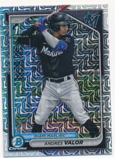 ANDRES VALOR 2024 BOWMAN CHROME MEGA BOX REFRACTOR #BCP-196 MIAMI MINT
