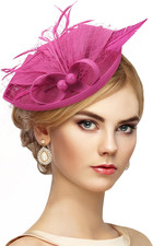 Fascinator Tea Party Hat - 2026 Derby Pillbox Kentucky Hat for Women 7.87X5.9In