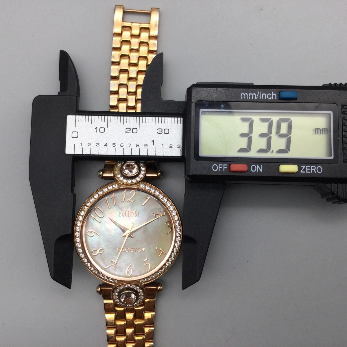 Ecclissi Facets Women Watch 34mm MOP Crystal Rose Gold Tone  display picture 3