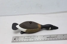 Goose Ice Fish Spearing Decoy Folk Art Carved by Richard Addis, 7.5"