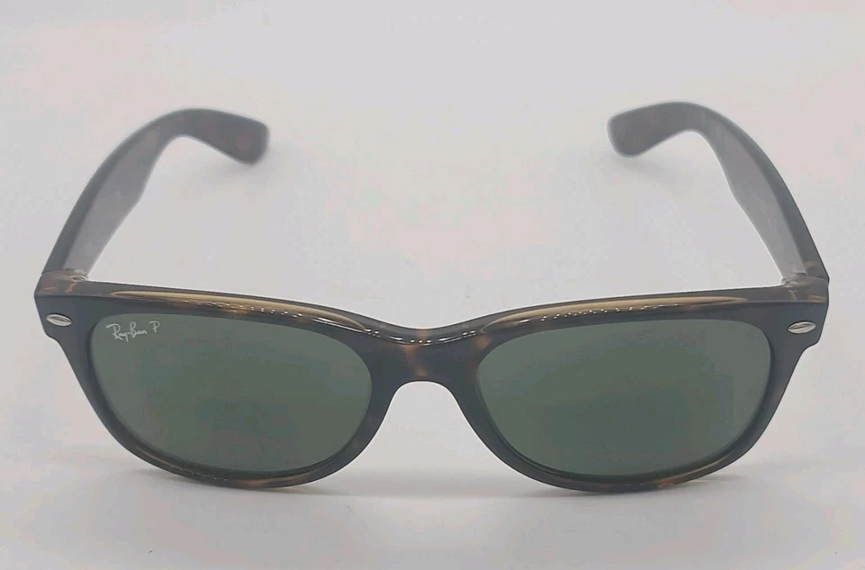 Ray-Ban RB2132 New Wayfarer Polarised Black Frame Grey Lens Sunglasses, photo 2 of 5