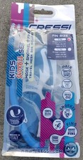 Cressi Kids Snorkel Set With Fins - Blue Small