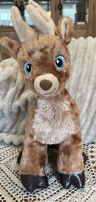 Reindeer Plush 18'' Build A Bear Christmas Stuffed Animal Toy Blue Eyes Brown BAB