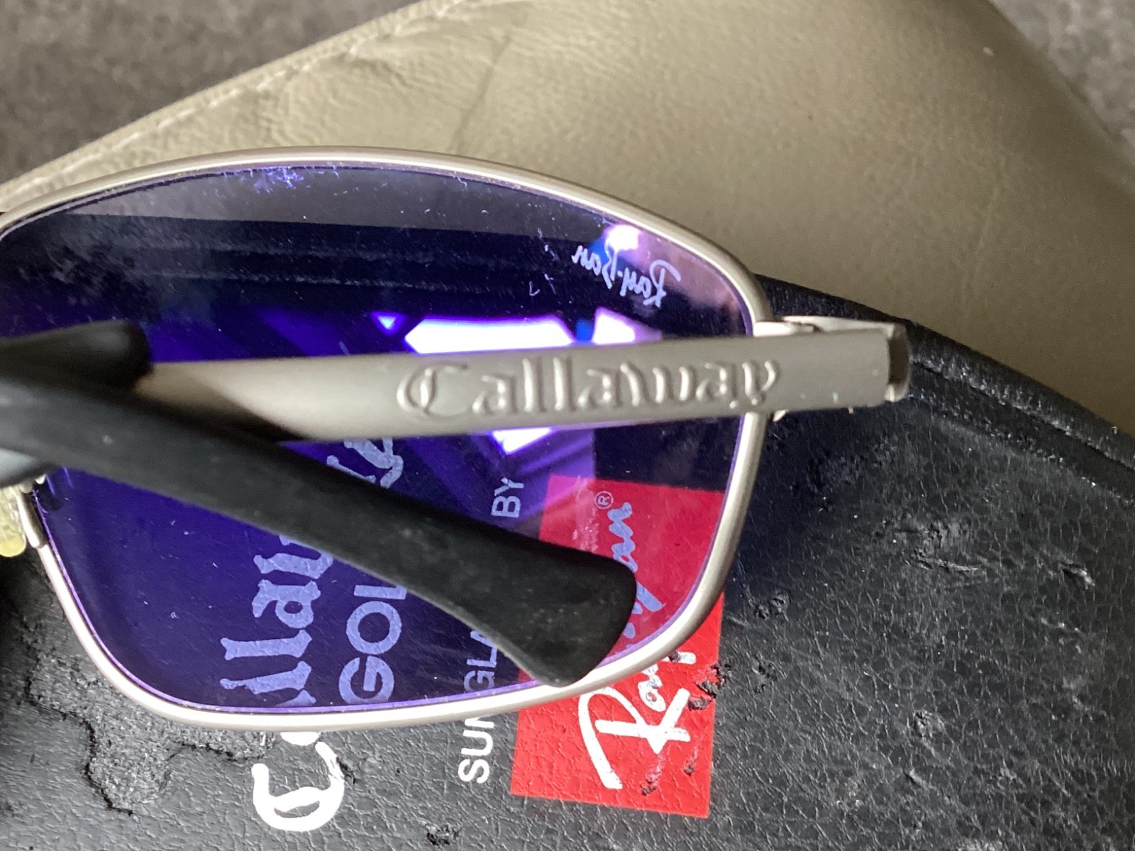 Vintage B&L Ray-Ban x Callaway B0003 Golf Sunglasses Violet ACE Lenses Case image 4