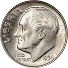 1954-D Roosevelt Dime - FT/FB - Lightly Toned - GEM BU!