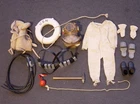 Vintage 60's Gi Joe Deep Sea Diver set w/ Life Jacket / USN Life Ring.