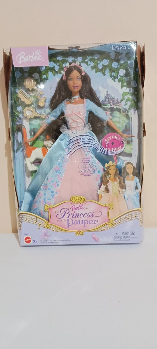 Princess and The Pauper Barbie Mattel Singing Erika Doll 2004