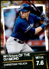 Christian Yelich 2020 Topps WARriors of the Diamond 5x7 Gold #WOD-36 /10 Brewers