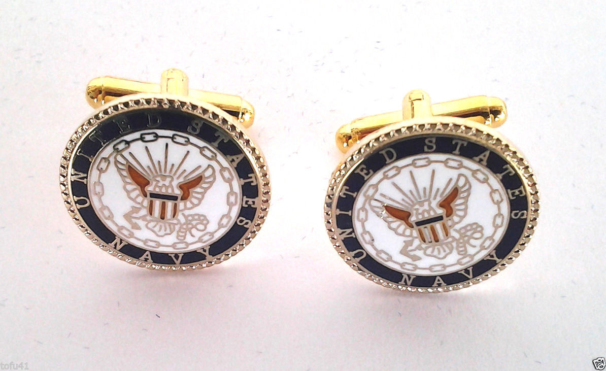 US NAVY CUFF LINKS Military 14769C HO eBay