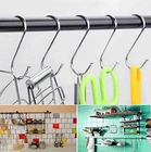 8Pcs Quality Stainless Steel S Hooks Kitchen Meat Pan Utensil Clothes Hangers