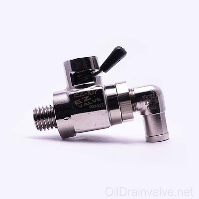 EZ Engine Oil Drain Valve EZ-107(12mm-1.75) & L-Shaped Hose End L-001 COMBO PACK