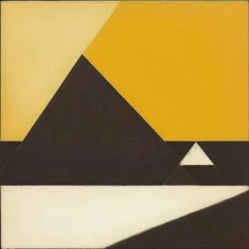 Medium Abstract Painting 2x2 ft. Post-Modernism Geometric Demrin OOAK NEW