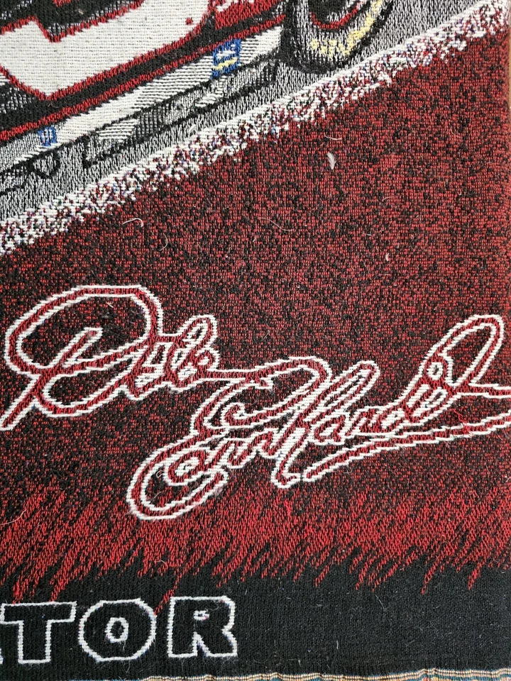Manta de tapiz tejida vintage Dale Earnhardt #3 NASCAR The Intimidator Foto 2 de 4