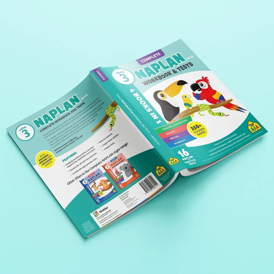 2022 Year 3 Naplan Style Complete Workbook & Test Hinkler Book kids School Zone - Image 4 of 4