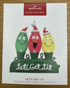 Image of HALLMARK 2023 “Let’s Get Lit” Magic Light Ornament New In Box