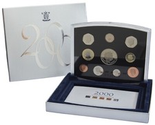 2000 ROYAL MINT UNITED KINGDOM PROOF SET - FLAT CASE DELUXE COIN COLLECTION