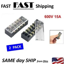 5 gang terminal block __ 5 screw terminal block 600V MAX 15 AMP 15A