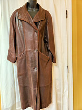 Tannery West brown butter soft genuine leather coat size S w/zip out lining VNTG