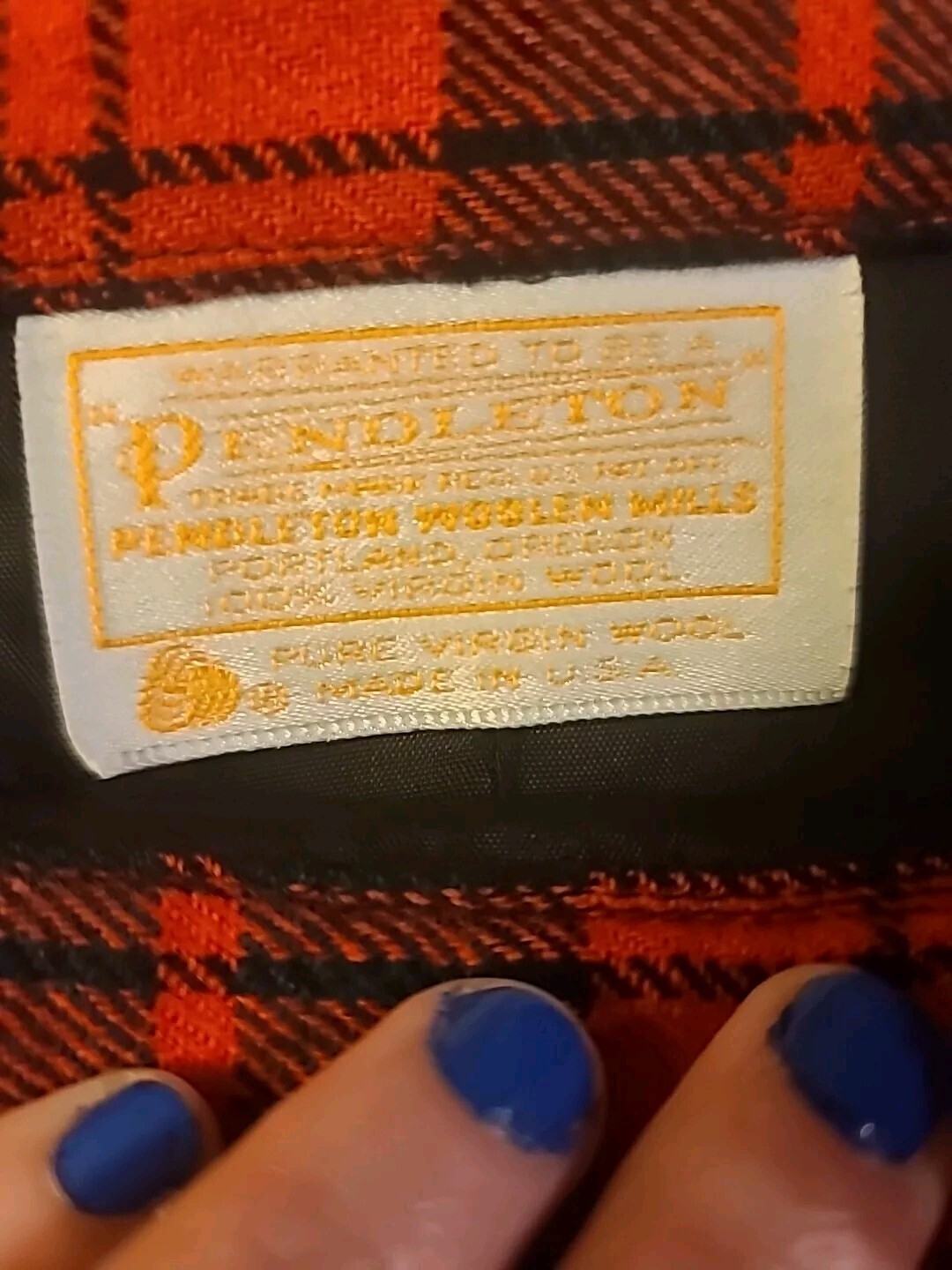 Vintage PENDLETON Authentic Tartan Checkered Plai… - image 1