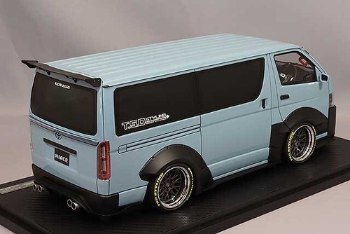 1/18 IG ignition #IG2803 Toyota Hiace Van T・S・D WORKS HIACE Blue Gray - Picture 3 of 3