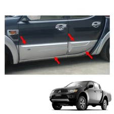 06 09 - 14 Body Cladding Trim Guard Silver For Mitsubishi L200 Triton 4 Dr UTE