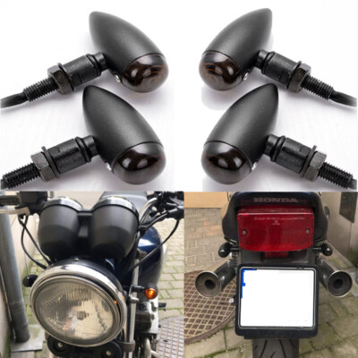 Barre De Phare Avec Clignotants Intégrés Pour Yamaha V Star - Noir Mat, 12V, Neuf