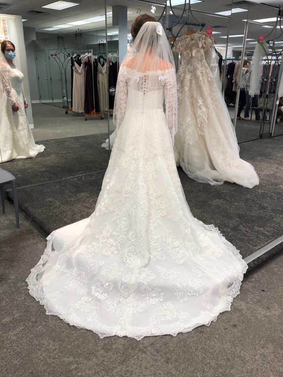 David's Bridal Lace Long Sleeve Wedding Dresses for sale | eBay