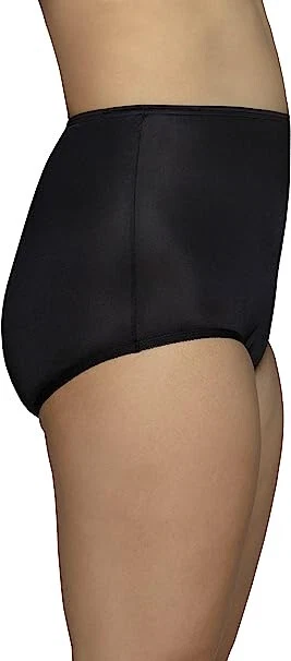 4 pack VANITY FAIR PERFECTLY YOURS RAVISSANT 15712 Nylon Brief Sz -6 /M BLACK - Image 2 of 3