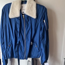 Helmut Lang Bomber Jacket Sheer Parachute Cobalt Blue Removable Size S 8