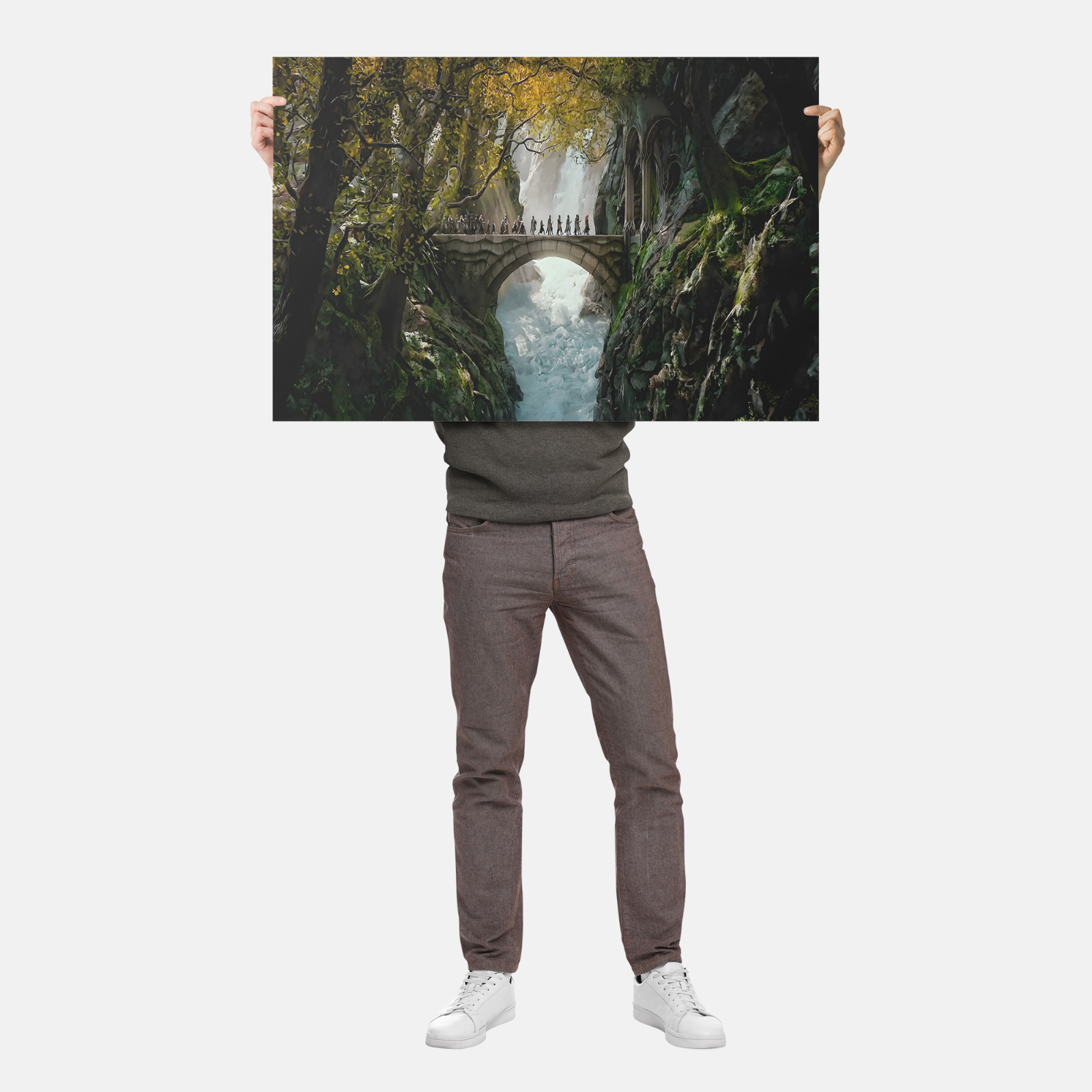 New Rivendell Painting Print Lord of The Rings LOTR Framed Canvas Wall